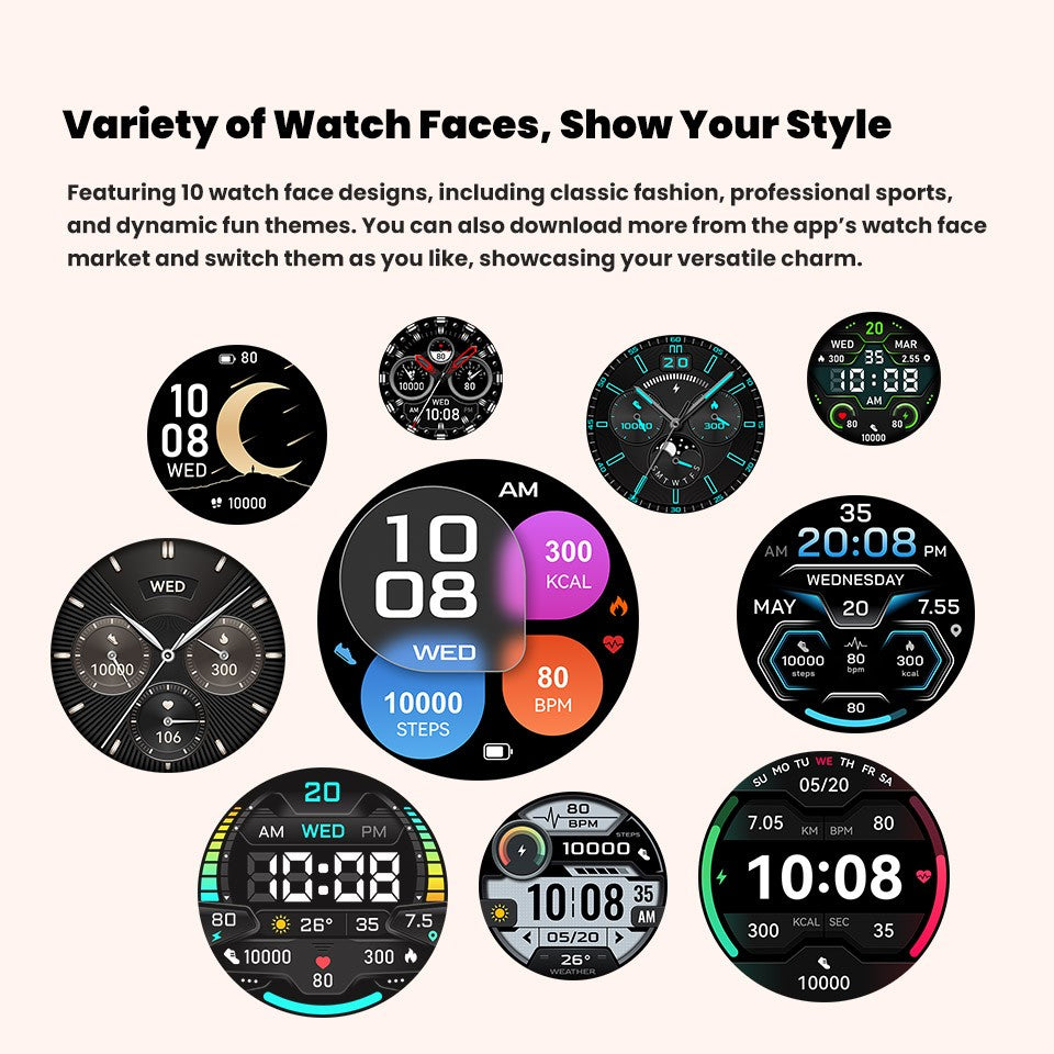 Smartwatch T-Rex 3 Militar Bateria 1000mAh 10ATM À Prova D'água GPS Bússola Altímetro Chamada AMOLED Masculino Natação Esportivo