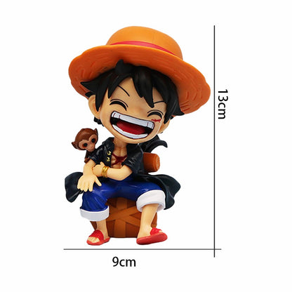 One Piece Portátil Luffy Zoro Portgas D. Ace Sentado Yamato Q Versão Jogo de Moda Desenho Animado Anime Carro Ornamento Presente