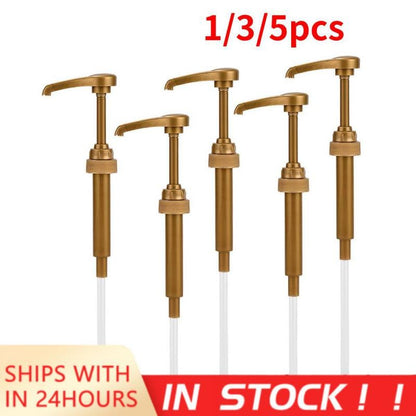 Leeseph Syrup Pump Dosador de Xarope Bomba de Xarope Dourada para Garrafa de Xarope de 750ml/25.4oz Bombas de Xarope para Cafeteria