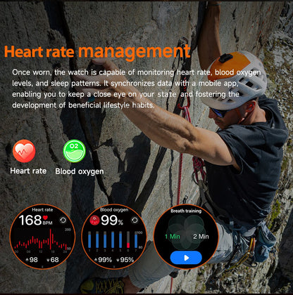 LIGE New Smart Watch Men 1000mAh Large Capacity Battery Outdoor Flashlight Bluetooth Call Waterproof Sport Fitness Smartwatch