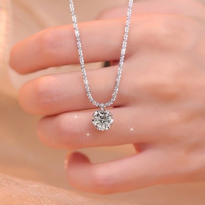 Colar Clássico Coroa TEN CARATS s925 Prata Esterlina Moissanite VVS1 para Mulheres Joia Certificada GRA Presente com frete grátis