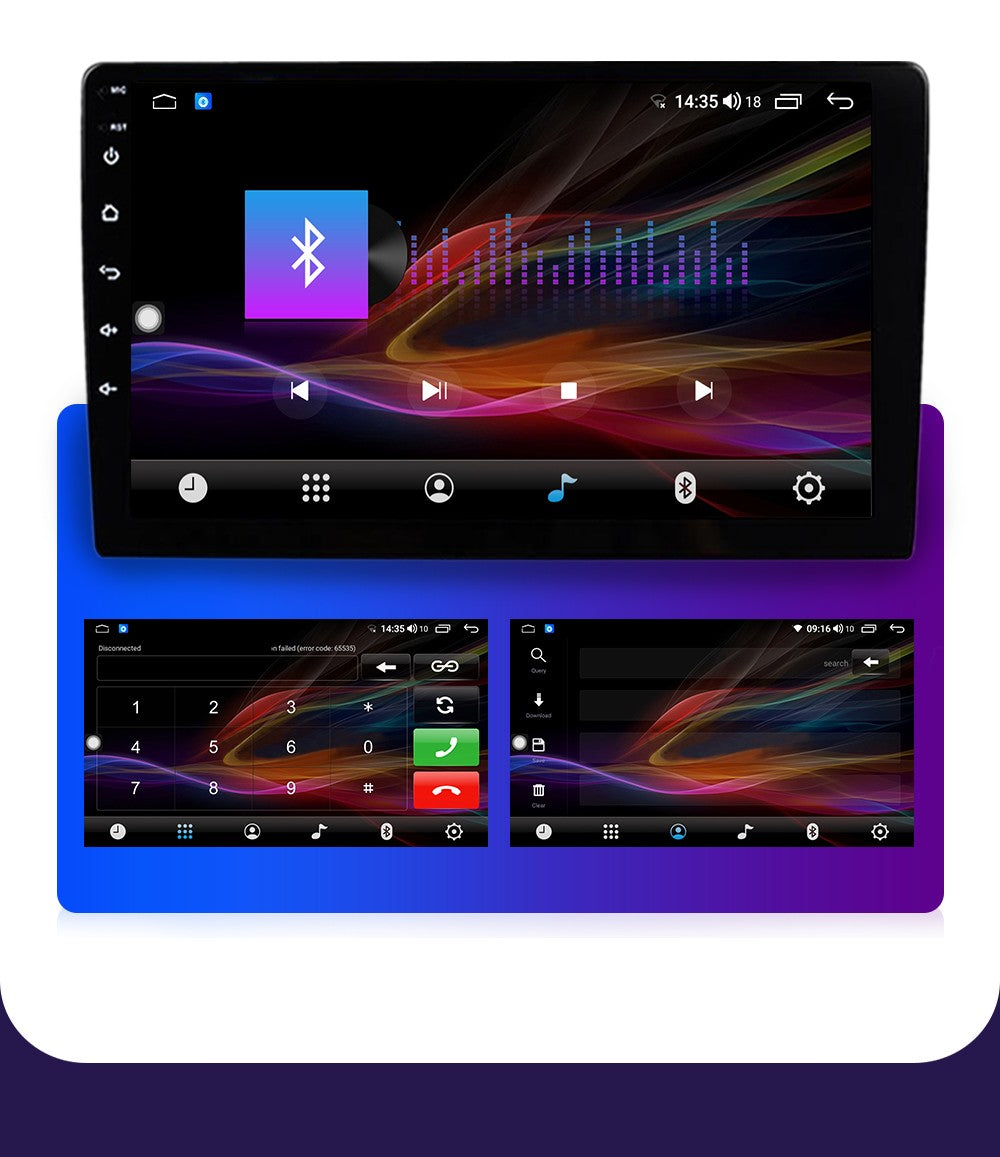 LEHX Universal 7 Inch 2 din Android 15 Car Radio 2.5D QLED Screen Car Multimedia Player Carplay Android Auto Stereo Autoradio