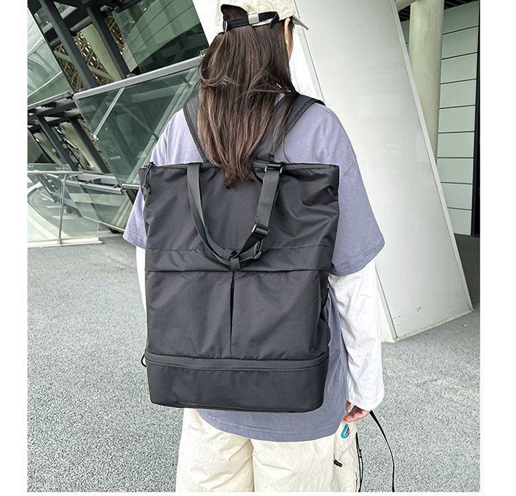 Mochila Feminina e Masculina Grande Capacidade Unissex Mochilas Nylon Impermeável Bolsa Esportiva Bolsas Escolares Tendência Portátil Lazer Viagem Bolsa de Mão