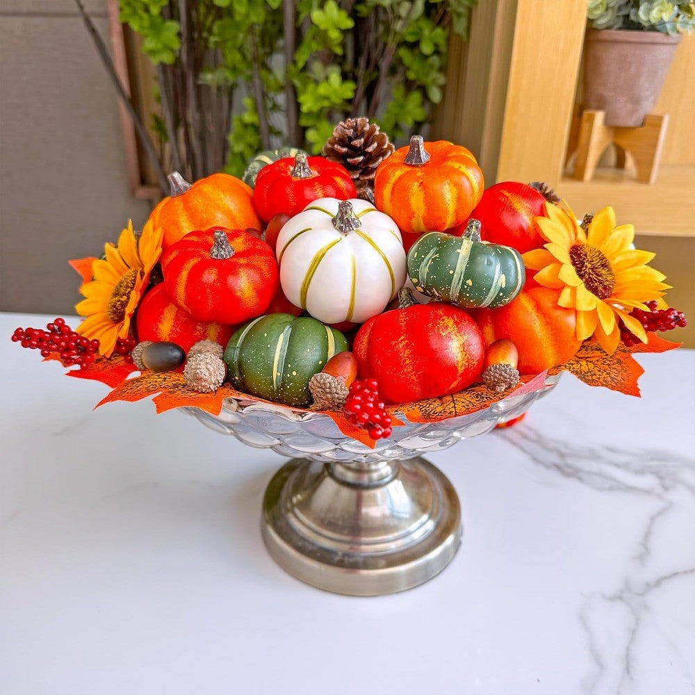 9pcs Random Mixed Mini Artificial Halloween Pumpkin Decor Simulation Vegetable DIY Craft  Home Party Decoration Prop