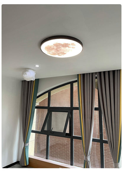 Moon Wall Lamp Living Room Background Wall Ceiling Lamp Art Bedroom Ceiling Lamp Imitating the Moon Surface Decorative Lamp