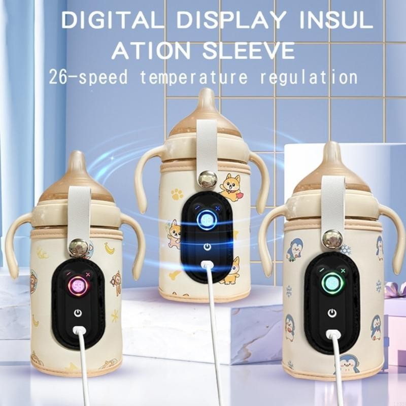 Baby Bottle Warmer Compact Designs Travel Friendly Baby Milk Warmer USB Baby Bottle Heater with Adjustable Temperature L8RB