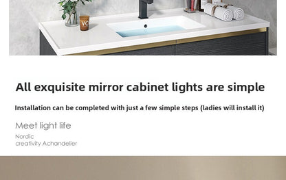 Led Mirror Headlight Bathroom Easy installation Nordic Bathroom Mirror Cabinet Mirror Light Hotel Aisle Painting Headlight