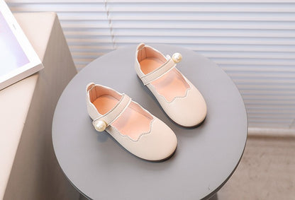 Girls Black Leather Shoes for Wedding Party Back To School Flats Kids Mary Janes Simple Classic Soft Anti-skid Kids Casual Shoes