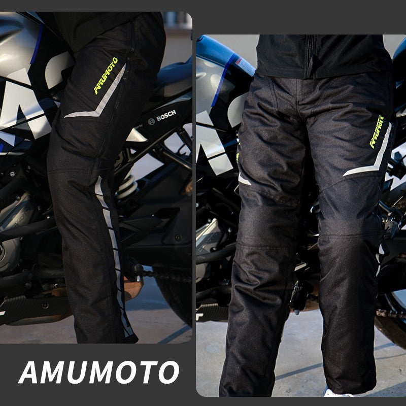 AMU Motorcycle Quick Take Off Waterproof Windproof Thermal Protective Pants Gor Men And Women