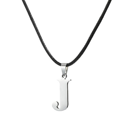 Novo Colar Inicial de A-Z Alfabeto em Aço Inoxidável 26 Letras Inglesas Colar Para Homens Mulheres Presentes de Joias Personalizadas
