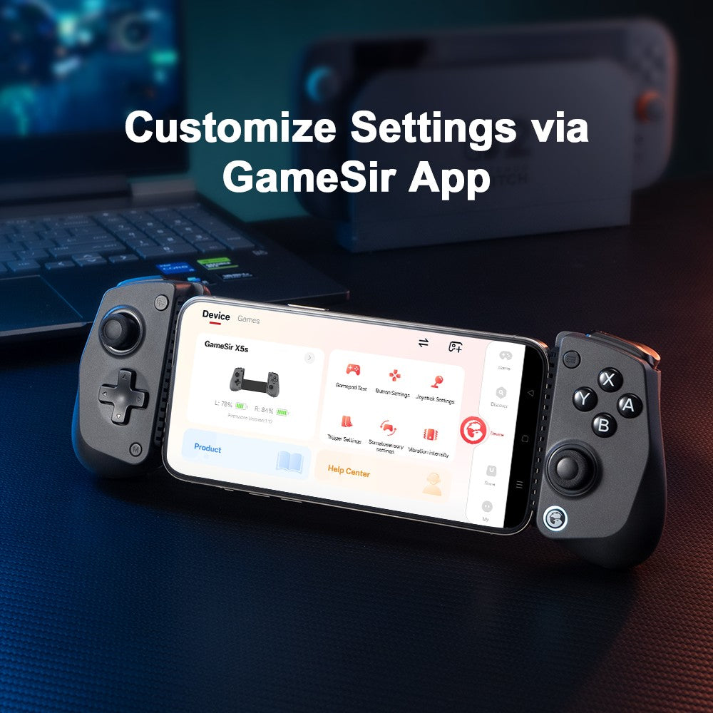 GameSir X5s Wireless Mobile Gaming Controller for Android iOS PC Gamepads Nintendo Switch 2/1 Controle 6-Axis Gyro HD Rumble
