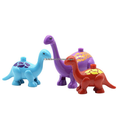 Grandes Blocos de Montar Animais Acessórios Compatíveis com Conjuntos de Tijolos de Zoo Dinossauro Criatividade Brinquedos DIY para Crianças Presente