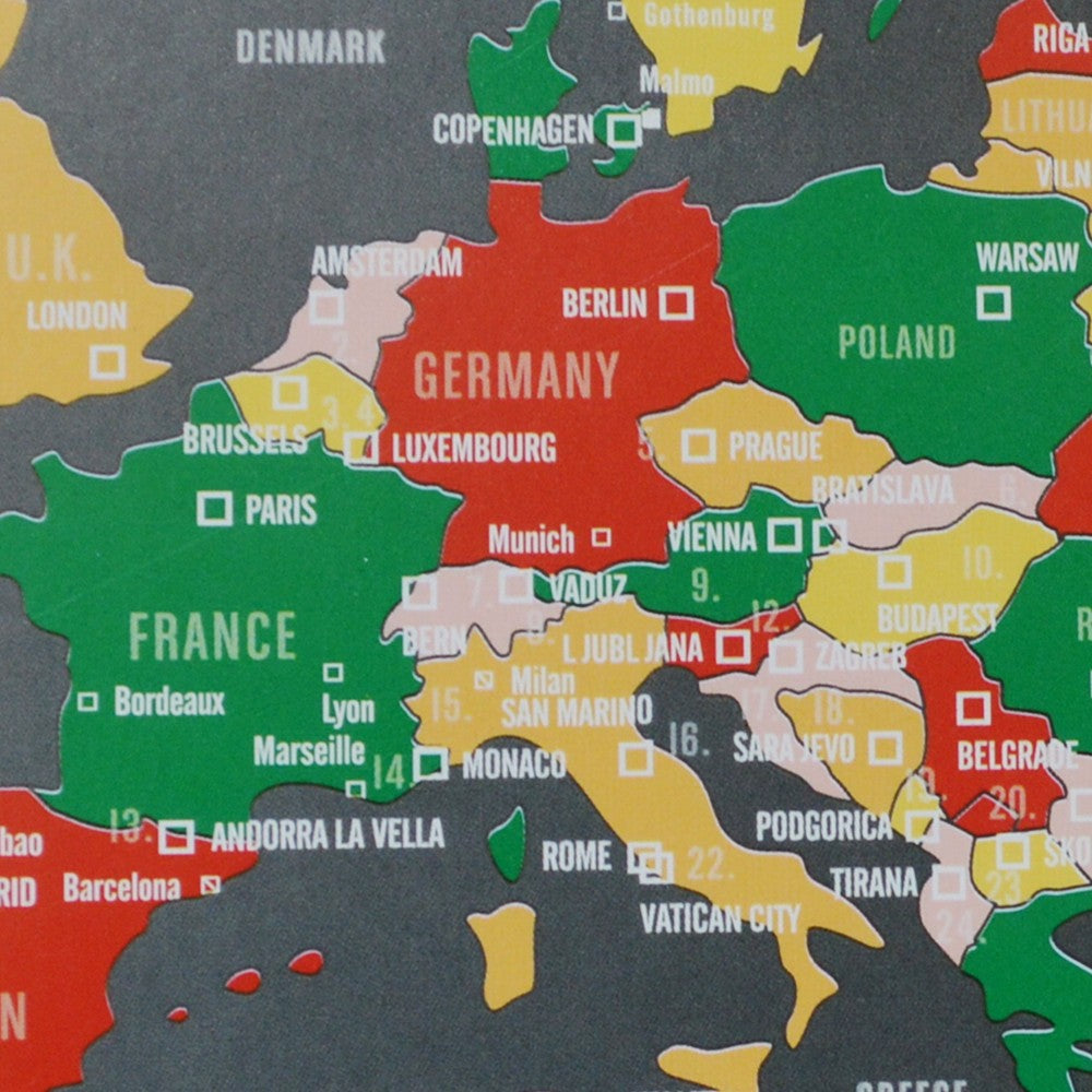 International Erase Scratch Maps - Explore Adventure Maps 58X83 CM - Deluxe Scratch Off Maps Travel Poster Room Office Decor