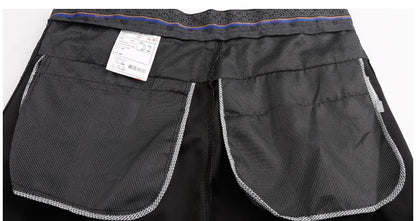 Men's Leather Pants Straight Fit Elastic PU Leather Trousers Motorcycle Pants Thin