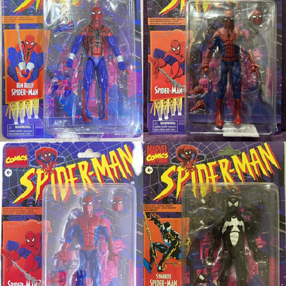 16CM 1/12 Cartão Pendurado Retrô Homem-Aranha Simbiose Action Figure Articulado Brinquedos Kit Modelo Enfeite de Mesa Menino Brinquedo PVC Presente Divertido