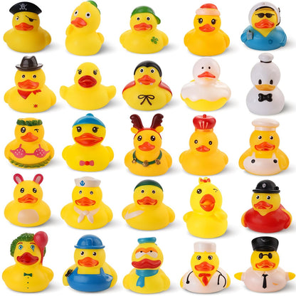 Patos de Borracha de Verão, Patos de Borracha Pequenos Sortidos em Massa, Mini Patinhos de Borracha para Banho de Bebê e Brinquedos de Piscina, Pato de Cruzeiro