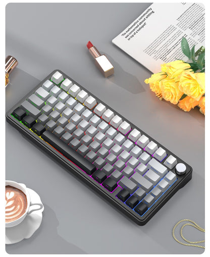 Teclado Mecânico Attack Shark X85 Bluetooth, RGB, Tri-modo 2.4G, Botões de metal, Hot-swap de todas as teclas, compatível com Win&Mac