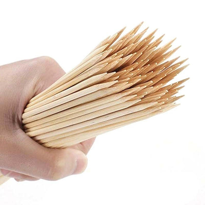 30/50PCS Disposable Wooden Grill Grilling Bbq Tools Outdoor Cooking BBQ Sticks Bamboo Skewers Barbecue Tools Fruit Sticks