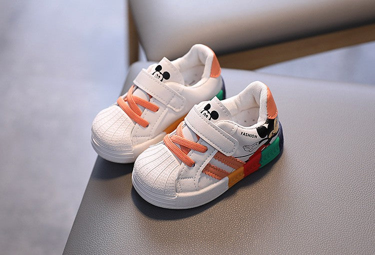 Spring And Autumn Boys And Girls Baby Walking Shoes Soft Sole Board Shoes Children's Single Shoes Anti Slip And Breathable Sneak