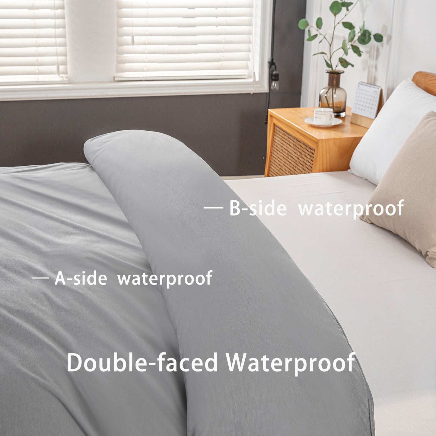 Lyocell Ice-Cool Bedding Cover Waterproof Duvet Cover for Hospital Elderly, Patient or Baby, Quilt Cover Cooling