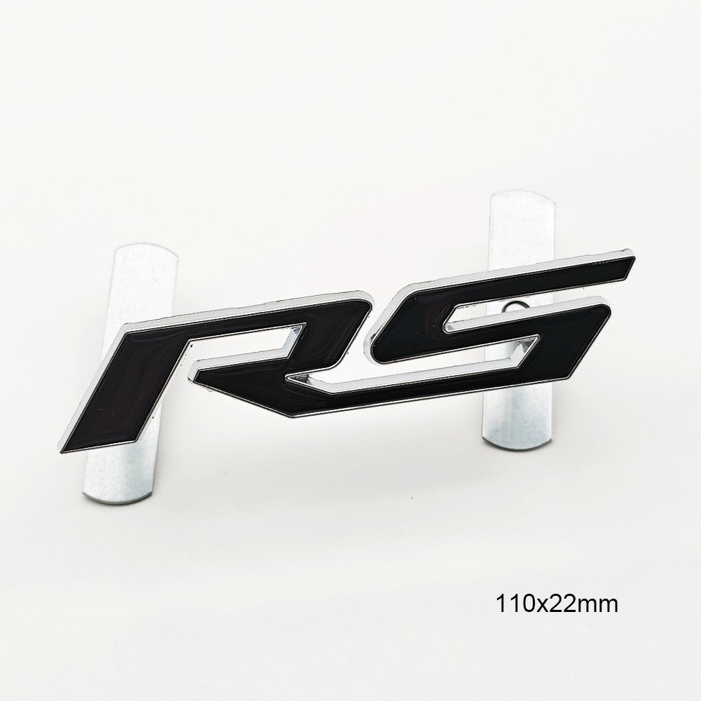 3D Metal Car Sticker RS logo Front Grill Emblem Trunk Badge Decals For Chevrolet Blazer Aveo Trax Cruze Sonic Onix Accessories