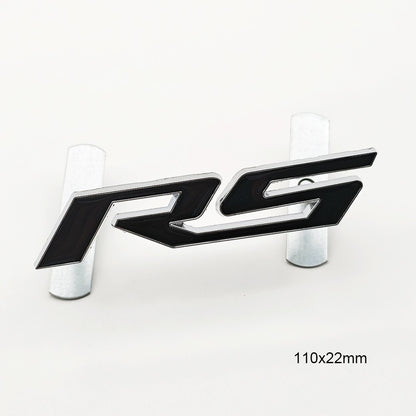 3D Metal Car Sticker RS logo Front Grill Emblem Trunk Badge Decals For Chevrolet Blazer Aveo Trax Cruze Sonic Onix Accessories