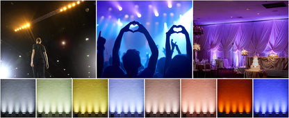 U'King 4PCS 6x18W 6IN1 RGBAW+UV Par Light with Bag DMX Remote Control WiFi Par Light Wireless LED Stage Light for DJ Bar Party