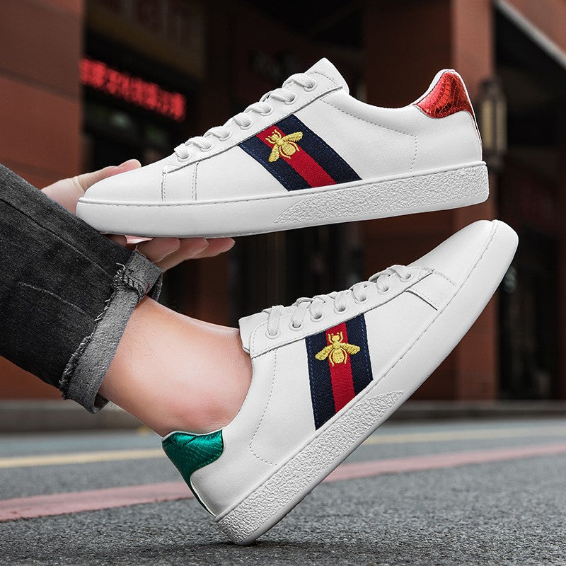 Tênis Masculino Casual de Couro Confortável para Caminhada Esportivo de Alta Qualidade Design de Luxo Original Skate