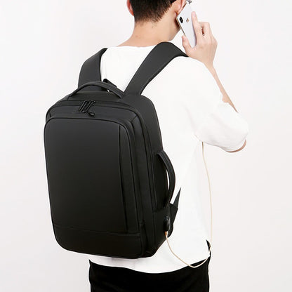 1Pcs Expandable Travel Backpack, Business casual men's backpack,with USB charging,waterproof fabric,suitable for daily commuting