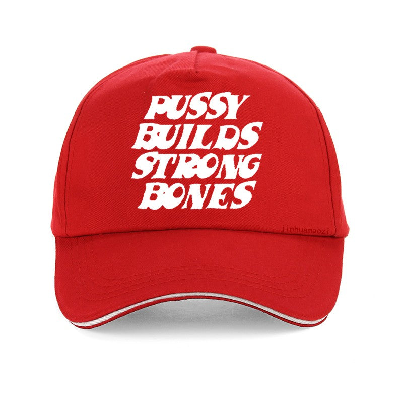 Pussy Builds Strong Bones baseball cap Vintage Hip-Hop Adjustable Men Women Casual summer sun hats