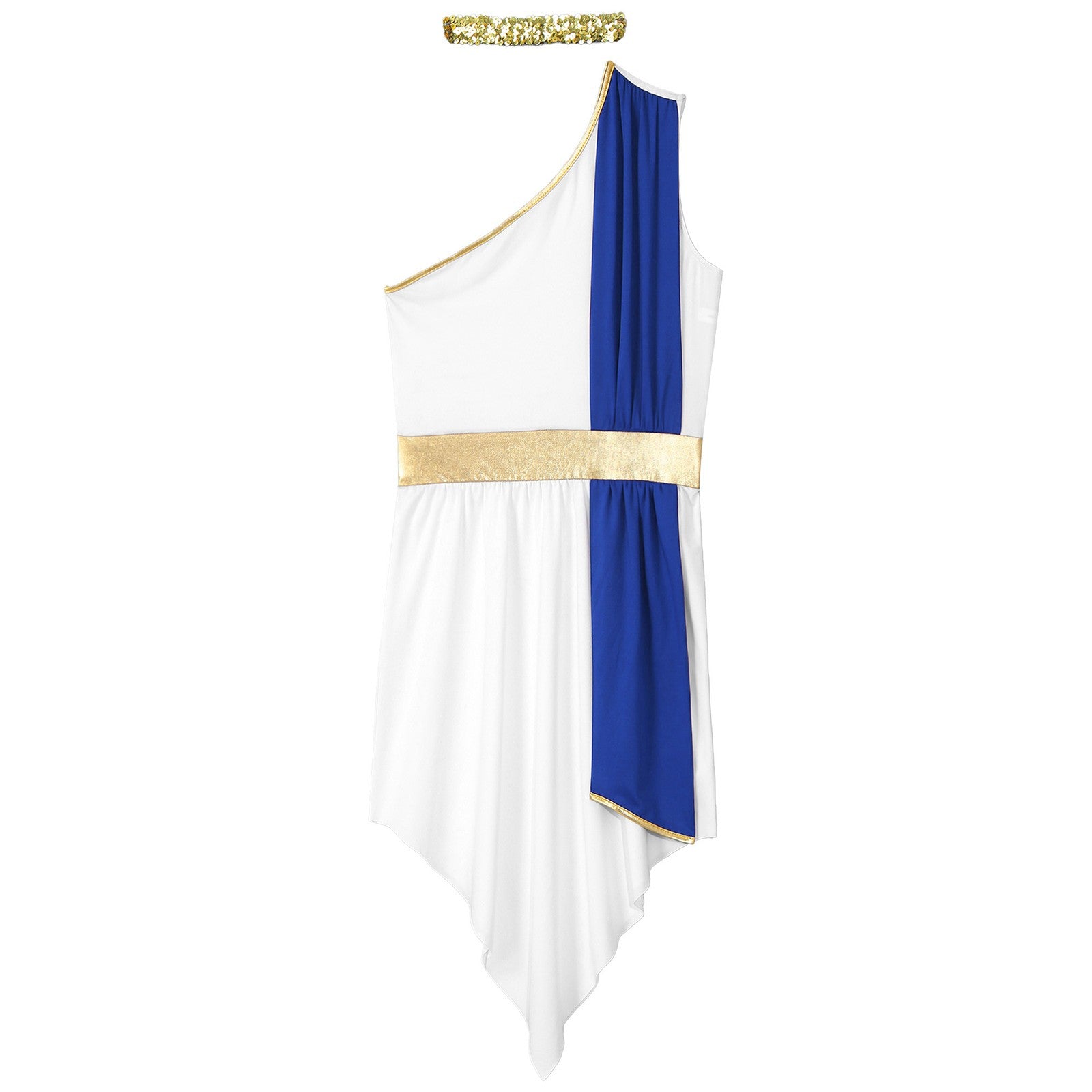 Mens Ancient Greek Toga Roman King Prince Cosplay Costume Halloween One Shoulder Embroidered Robe Dress Theme Party Outfits