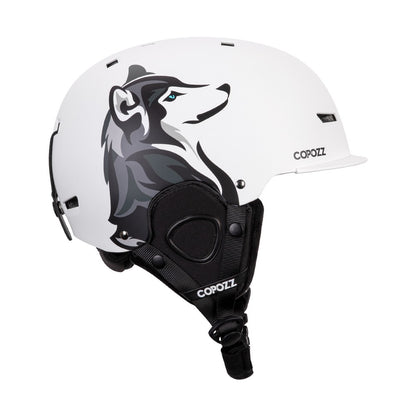 COPOZZ Novo Capacete de Esqui Unissex com Certificado, Meio-Coberto, Anti-impacto, Para Adultos e Crianças, Segurança na Neve, Capacete de Snowboard