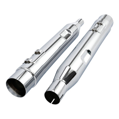 Motorcycle 4" Slip-On Dual Exhaust Pipes For Harley Touring Road King Electra Glide Street Glide Road Glide 2017-2023 2022 2021