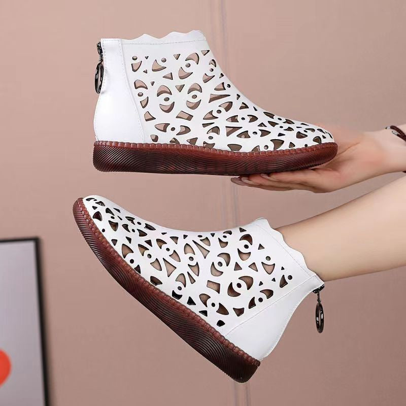 2024 New Spring Autumn Fashion and Comfortable Flat-soled Casual Outer Wear Soft Non-slip Ankle Boot Toe-cap Sandals for Women