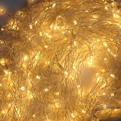 4M-12M LED Icicle String Lights Fairy Curtain Birthday Lights Garland For Outdoor Garden Party Home Street 2025 New Year Decor