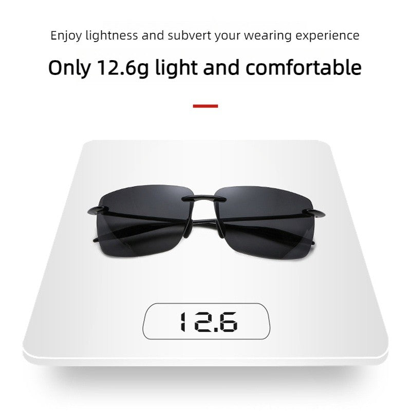 Óculos de Sol TR90 Ultraleves Masculino Feminino Sem Aro Driver Óculos de Sol para Dirigir Moda ao Ar Livre Pesca Caminhada Corrida Esportes