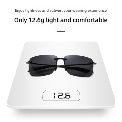 Óculos de Sol TR90 Ultraleves Masculino Feminino Sem Aro Driver Óculos de Sol para Dirigir Moda ao Ar Livre Pesca Caminhada Corrida Esportes