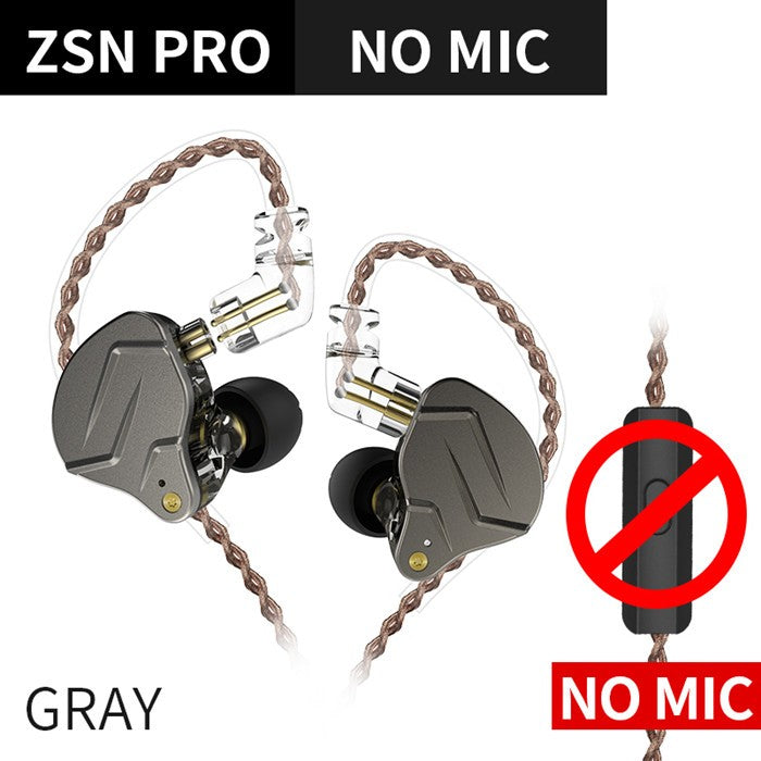 KZ ZSN Pro 1BA+1DD Hybrid technology HIFI Bass Earbuds Metal In Ear Earphones Bluetooth Headphone Sport Noise Cancelling Headset