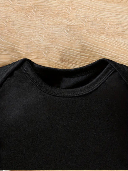 Newborn Baby Boys Girls Clothes Infant Cartoon Daddy and Me Print Funny Short Sleeve Bodysuit Summer Romper Infant Jumpsuit