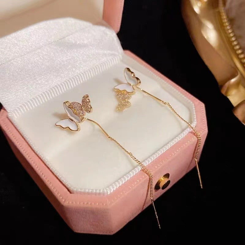 Nova Tendência de Moda Design Exclusivo Elegante e Requintado Brincos Retangulares de Zircônia Para Mulheres Joias Festa de Casamento Presentes Premium