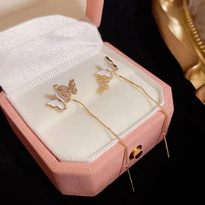 Nova Tendência de Moda Design Exclusivo Elegante e Requintado Brincos Retangulares de Zircônia Para Mulheres Joias Festa de Casamento Presentes Premium