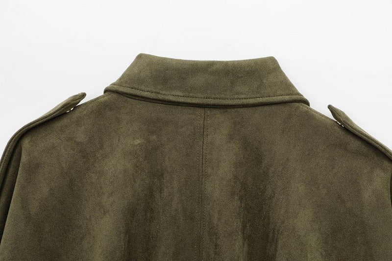 MUJER 2025 Suede Bomber Jackets for Women Outerwears Oversized Jacket Woman Streetwear Zip Women's Coats Padded Varsity Jackets