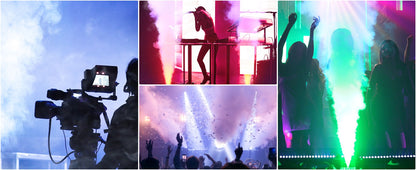 U'King 1500w Fog Machine RGB 3IN1 24LED Vertical Smoke Machine Stage Lighting  Spray Fogger For Halloween Wedding Disco Party