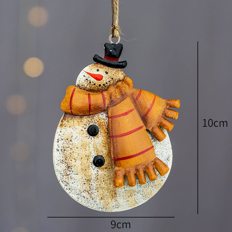 Metal Iron Red Mailbox Hanging Ornament Christmas Tree Pendant Letters To Santa Claus Home Christmas Decoration