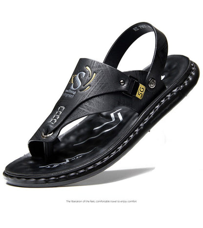 Brand Men's Sandals Summer Soft soled Anti slip Beach Shoes Male  Outdoor comfortable Men slippers Luxury High Quality sandalias