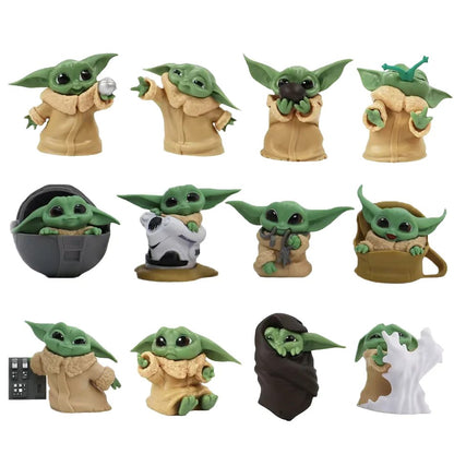 2 Estilos 6 Peças/Conjunto Figura de Anime Disney 5-8cm Brinquedo Mestre Bebê Yoda Darth Coleção de Ação PVC Mini Modelo de Brinquedo para Presente Infantil
