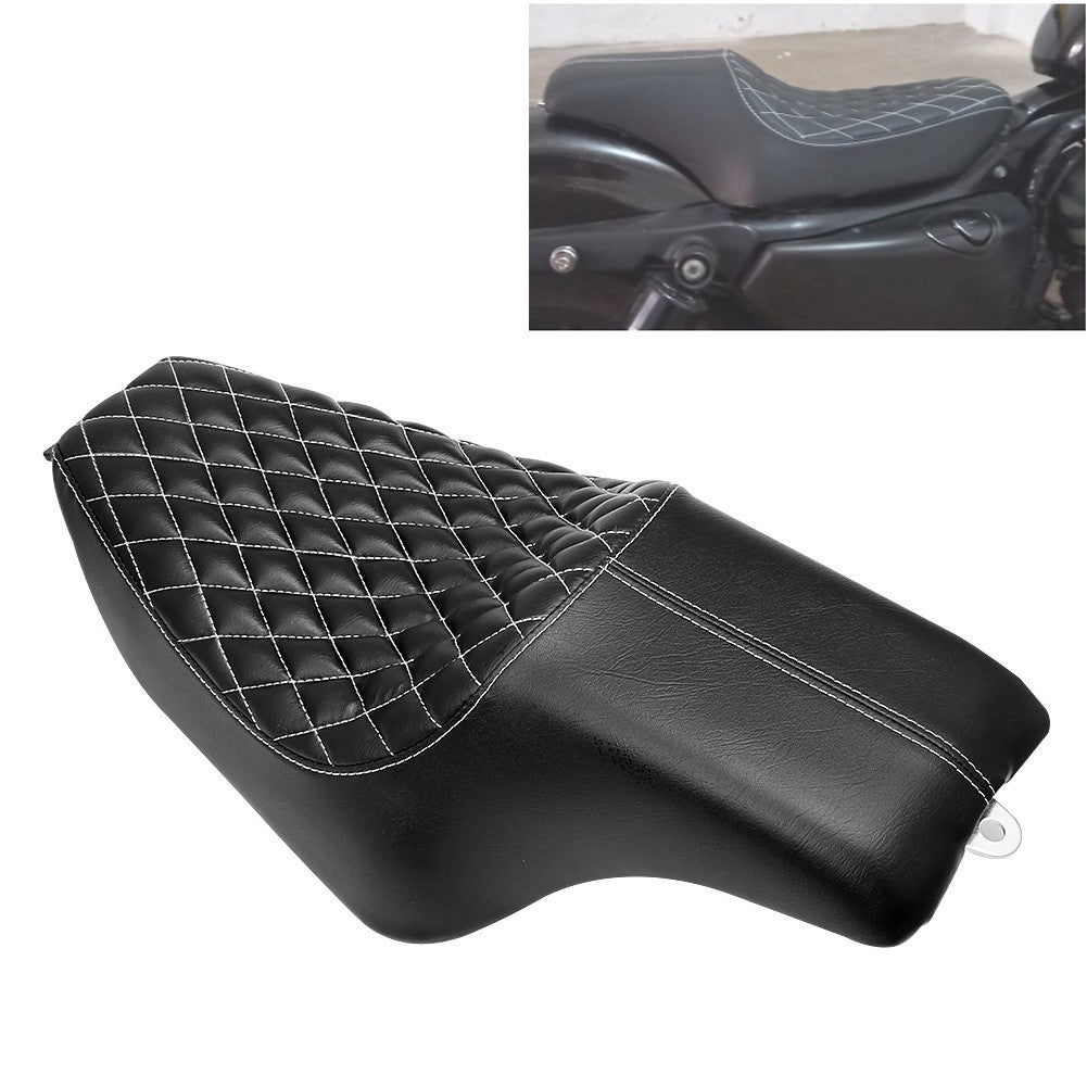 Banco Duplo Dianteiro Traseiro Preto para Piloto e Passageiro para Motocicleta Harley Sportster XL883 1200 Custom 72 48 2004-2016