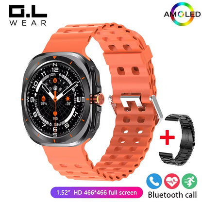 G.L Wear New Watch 7 Ultra Bluetooth Call Voice Assistant Heart Rate Monitor 1.52 inch AMOLED Screen Man Woman Smart Watch Gift