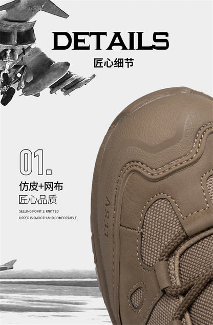 High Top Waterproof Men's Tactical Boots Hiking Shoes Large Size 47 Outdoor Sneakers Hiking Boots Non Slip Motorcycle Boots Men