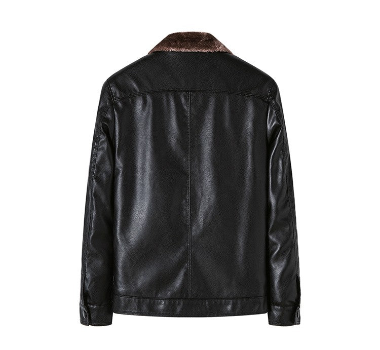 Men Leather Coat Men Wear Slim Fit Blazer PU Clothes Spring Trend Autumn New Leisure Fashionable  Versatile Motorcycle Jacket